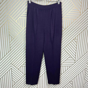 St. John Santana‎ Knit Pleated Pants in Purple Size US 2